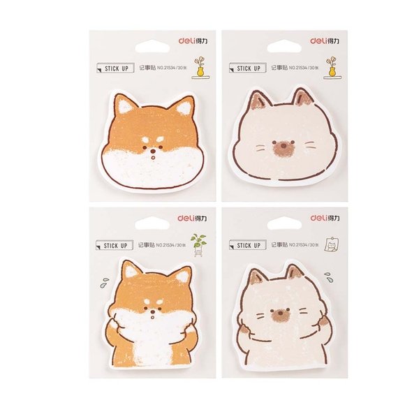Notes samoprzylepny notatnik organizer Deli piesek Shiba 30 kartek