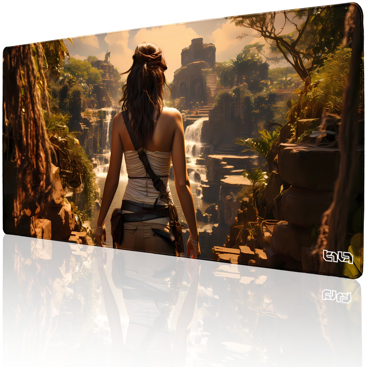 PODKŁADKA POD MYSZ GAMINGOWA Poszukiwaczka Skarbów 100x50 TILT Na biurko