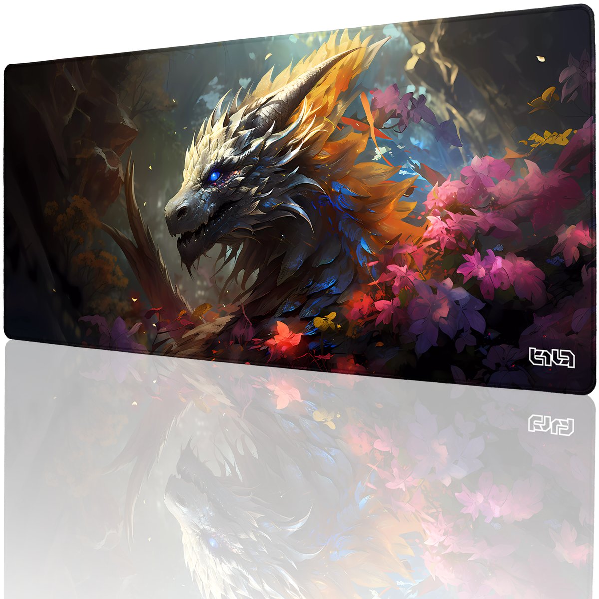 PODKŁADKA POD MYSZ GAMINGOWA Niebieskooka Bestia 90x40 TILT Prezent XXL XL