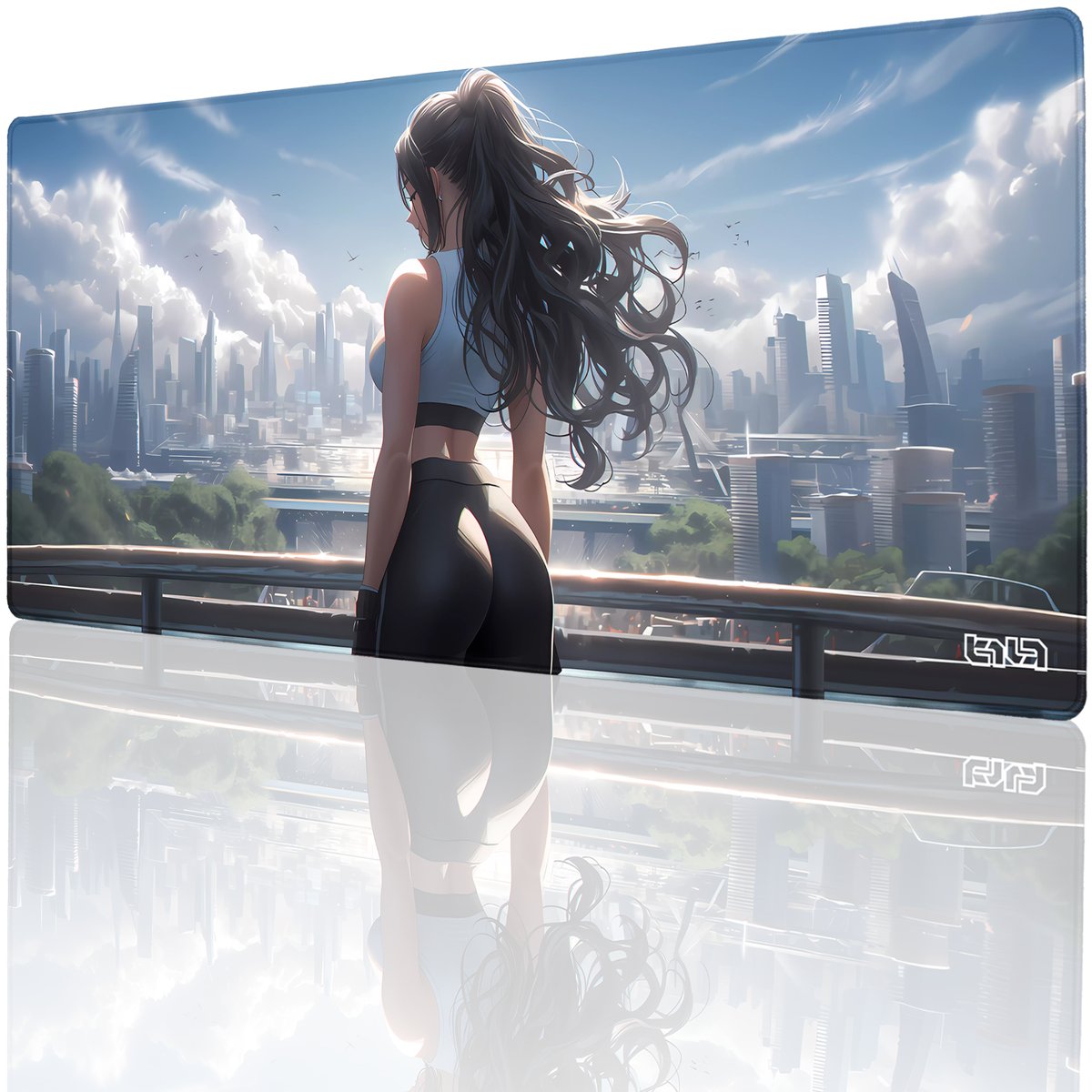 DUŻA PODKŁADKA POD MYSZKĘ Ponoć w tle jest Miasto 90x40 TILT Gamingowa XL