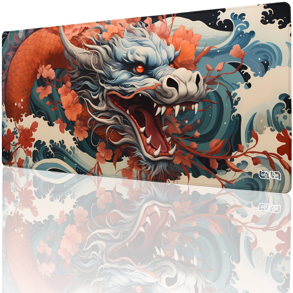 PODKŁADKA POD KLAWIATURĘ Chiński Smok 90x40 TILT Na biurko XL Wytrzymała