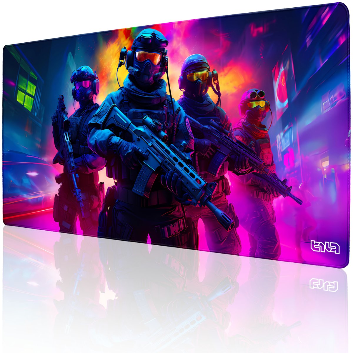 PODKŁADKA POD KLAWIATURĘ Neon Squad 100x50 TILT XL Prezent Na biurko XXL