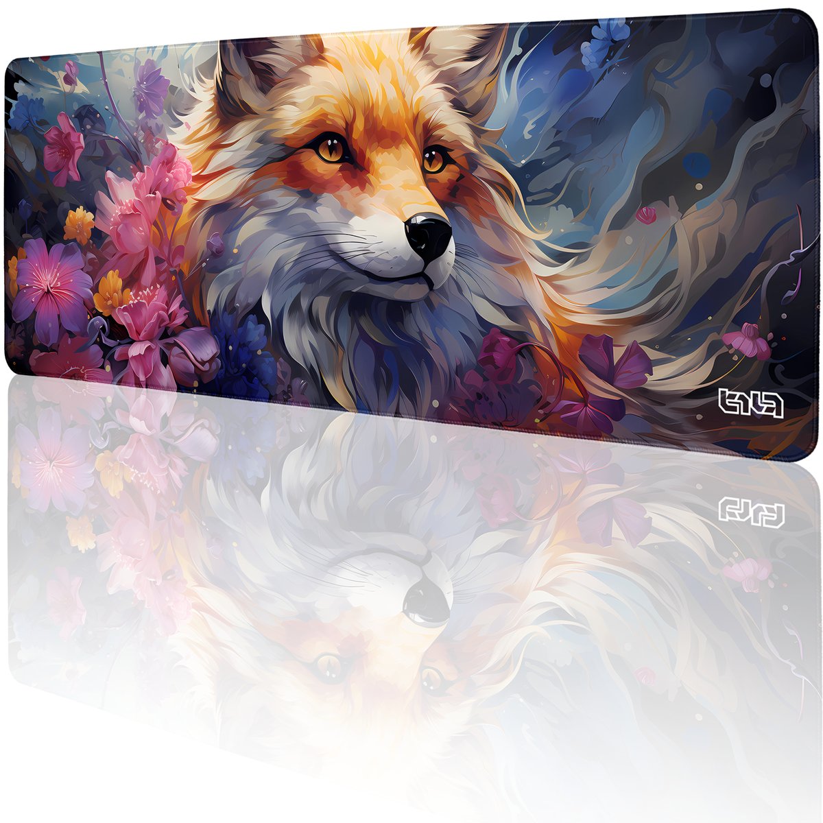 PODKŁADKA POD MYSZ GAMINGOWA Kwiecisty Lis 80x30 TILT Dla gracza Na biurko