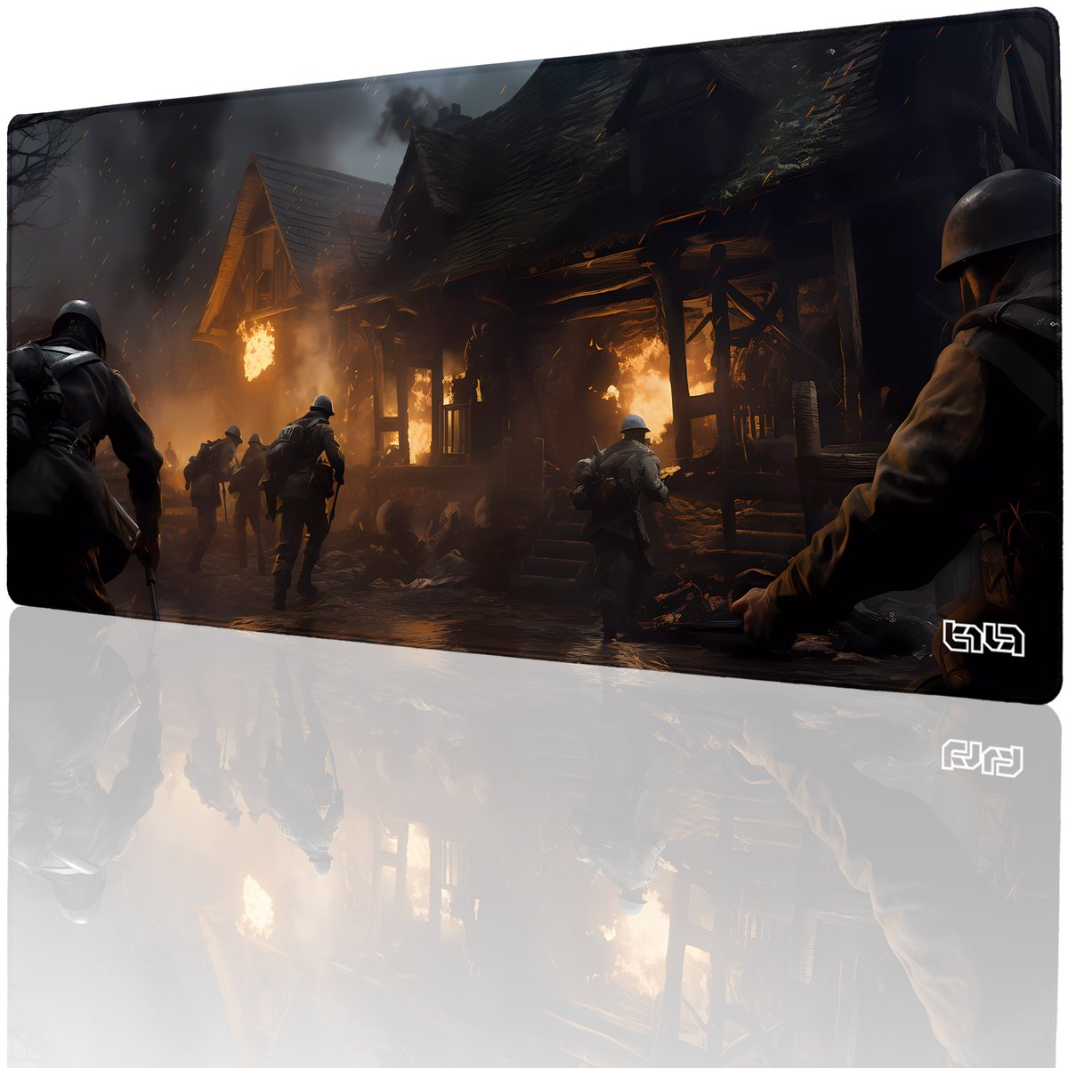 PODKŁADKA POD MYSZKĘ XXL Dom w Płomieniach 90x40 TILT Wodoodporna