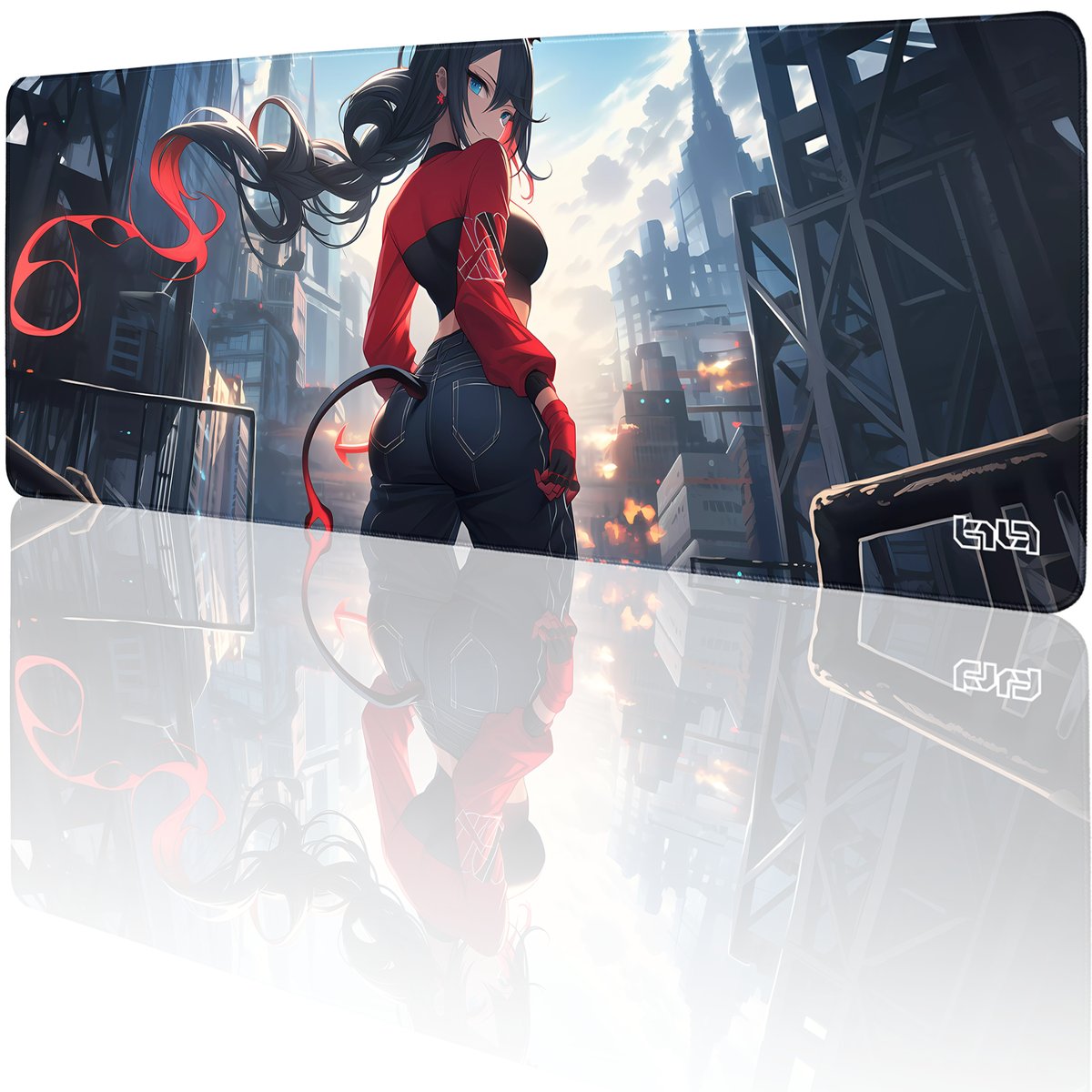 DUŻA PODKŁADKA POD MYSZKĘ Diabelne Spojrzenie 80x30 TILT XXL Gamingowa