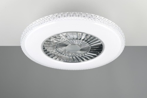Harstad lampa sufitowa z wentylatorem i pilotem 1xLED/38W biała/chrom R62412106