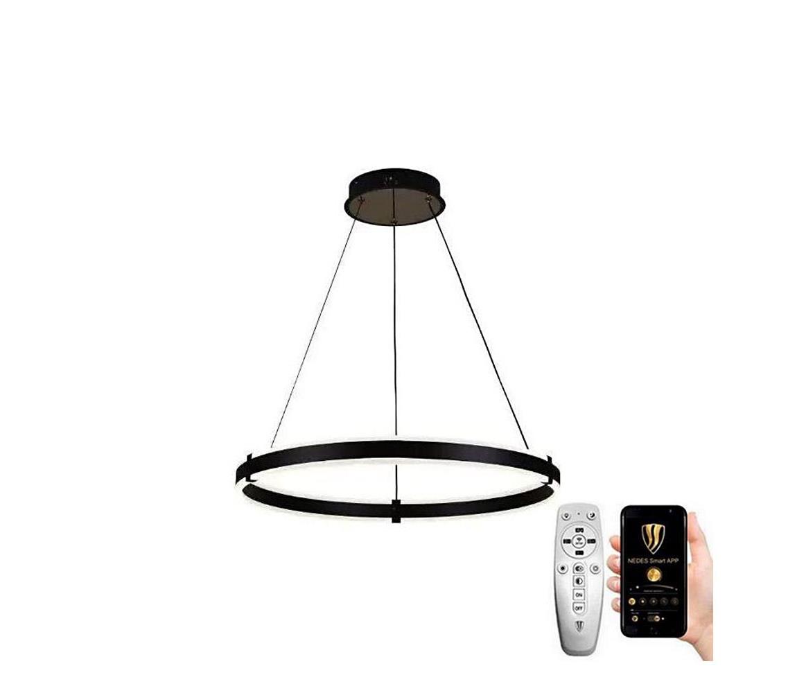 Brilagi - LED Żyrandol ściemnialny na lince CIRCLE LED/85W/230V 3000-6500K czarny + pilot
