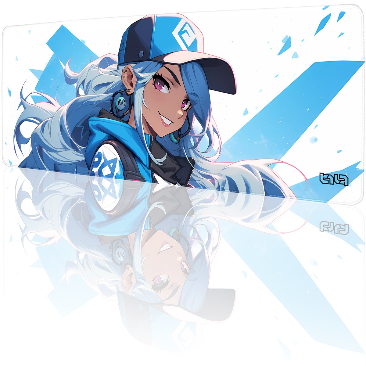 DUŻA PODKŁADKA POD MYSZKĘ Uśmiech Misaki 80x30 TILT Wytrzymała Gamingowa