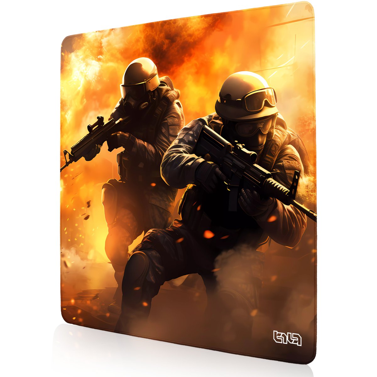 DUŻA PODKŁADKA POD MYSZKĘ Battle in Flames 50x50 TILT Prezent Dla gracza