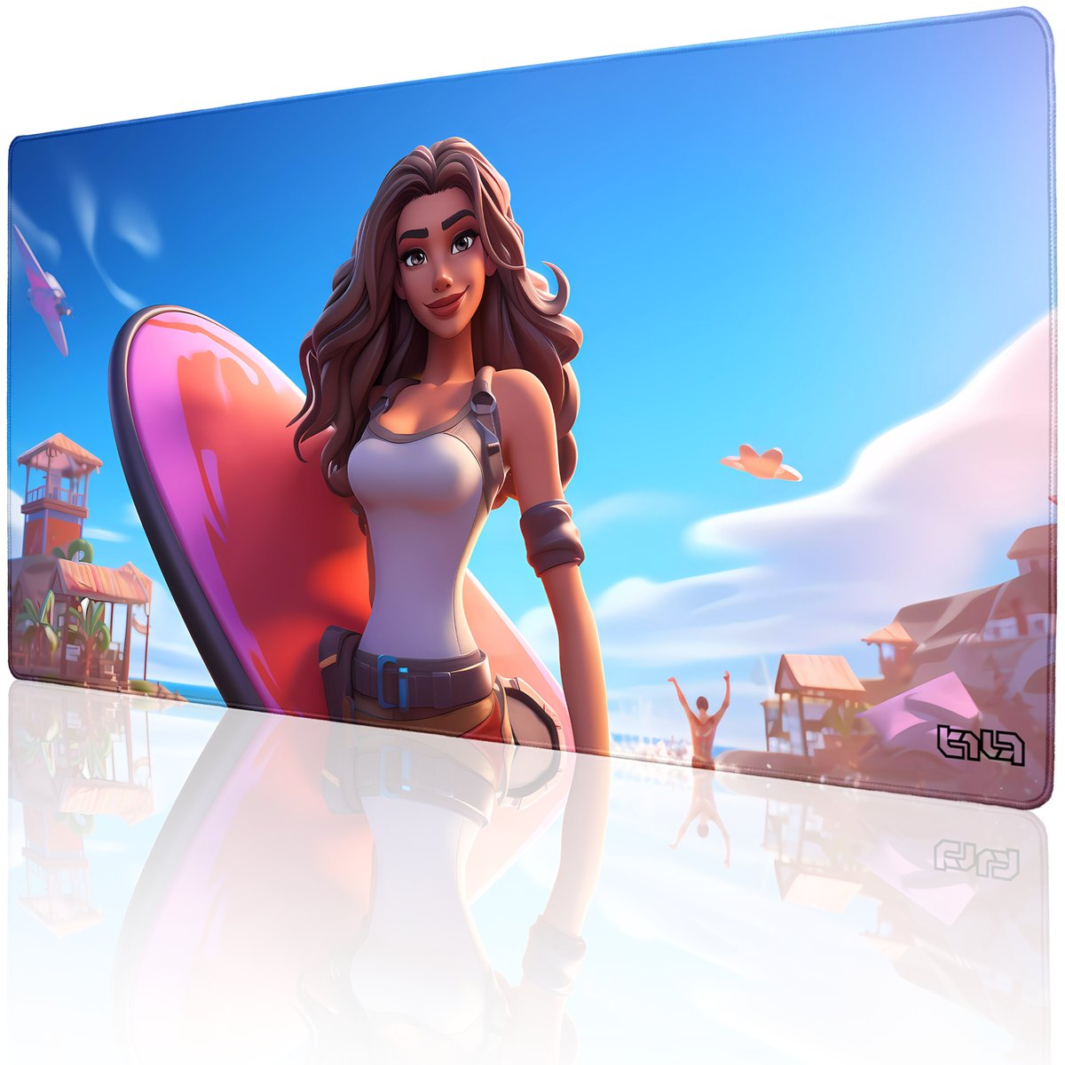 DUŻA PODKŁADKA POD MYSZKĘ Na Fali 100x50 TILT Na biurko XXL Antypoślizgowa