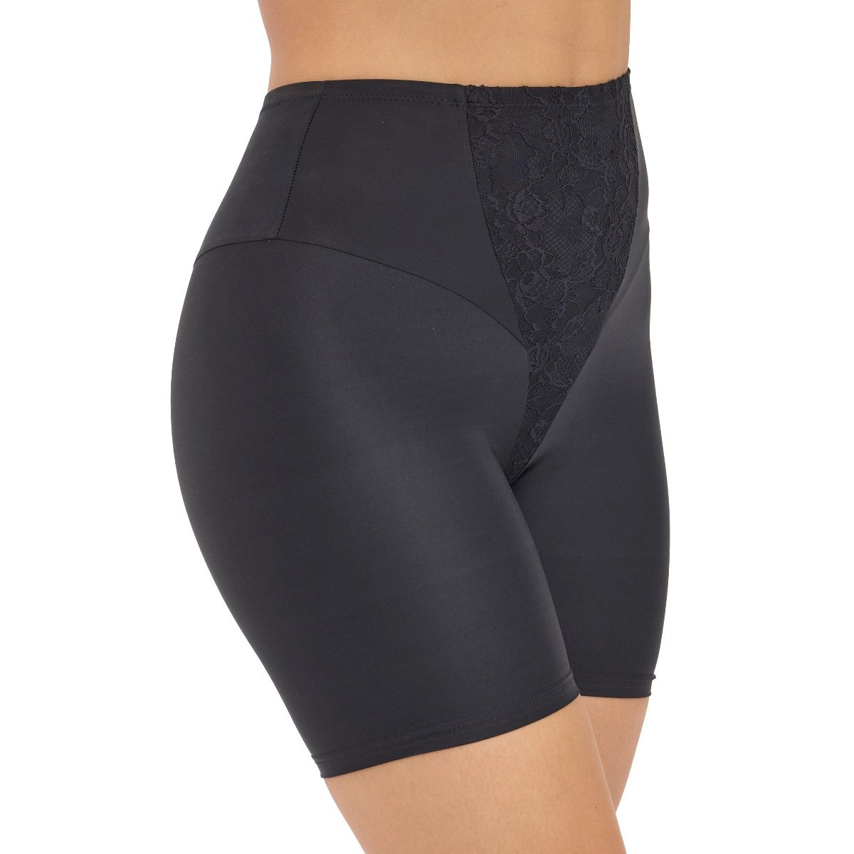 Fig damskie z nogawkami 023 bermudy z koronką czarne  3XL