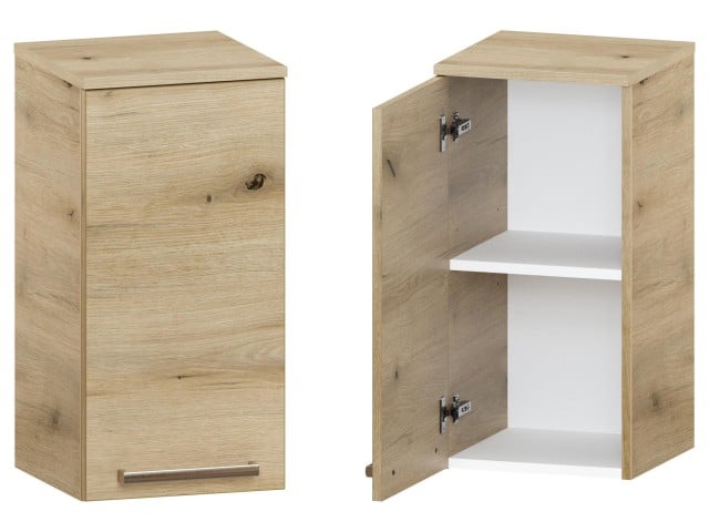 Słupek Łazienkowy ATHD 35 cm DW Lewy - Dąb Evoke Coast Mat - Uchwyty Stal Szczotkowana