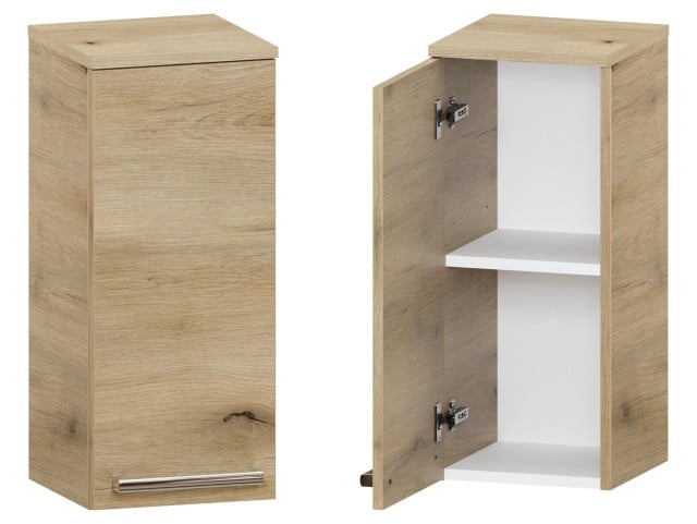 Słupek Łazienkowy ATHD 30 cm DW Lewy - Dąb Evoke Coast Mat - Uchwyty Chromowane