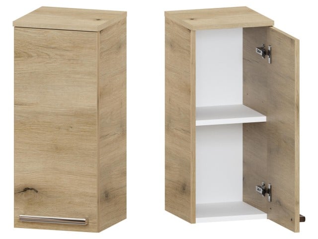 Słupek Łazienkowy ATHD 30 cm DW Prawy - Dąb Evoke Coast Mat - Uchwyty Chromowane
