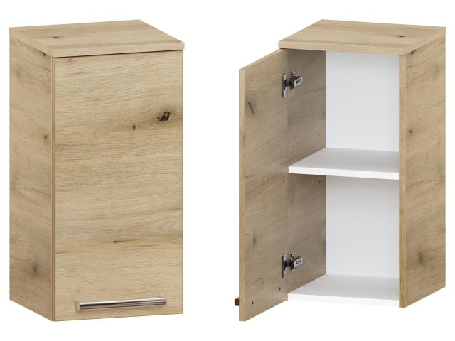 Słupek Łazienkowy ATHD 35 cm DW Lewy - Dąb Evoke Coast Mat - Uchwyty Chromowane