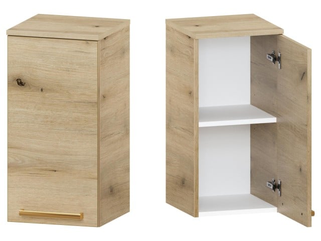 Słupek Łazienkowy ATHD 35 cm DW Prawy - Dąb Evoke Coast Mat - Uchwyty Złote Polerowane