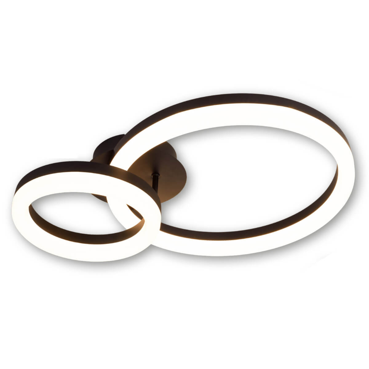 Ledowa sufitowa lampa Circulo 1403422 Nave 22W 3000K ringi ściemnialne czarne