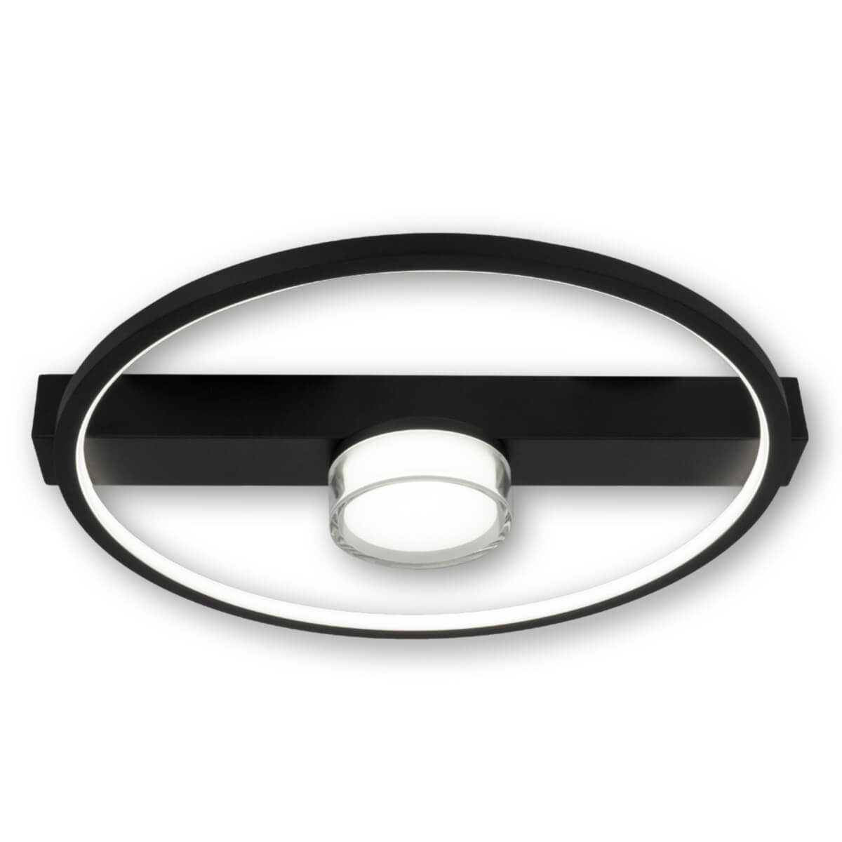 Nowoczesny plafon Cimo 1403622 Nave LED 24W 3000K ściemniany czarny