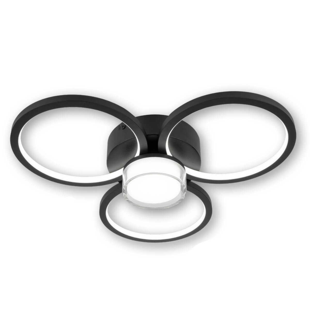 Potrójna lampa sufitowa Cimo 1403822 Nave LED 24W 3000K okrągła czarna