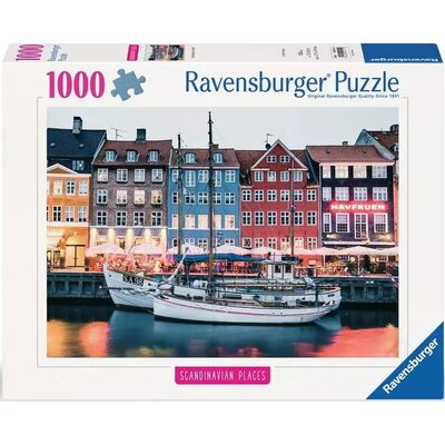 Puzzle RAVENSBURGER Skandynawskie miasto Kopenhaga (1000 elementów)