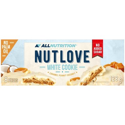 Allnutrition, ciastka kokosowe z  karmelem i orzeszkami arachidowymi Nutlove, 128 g