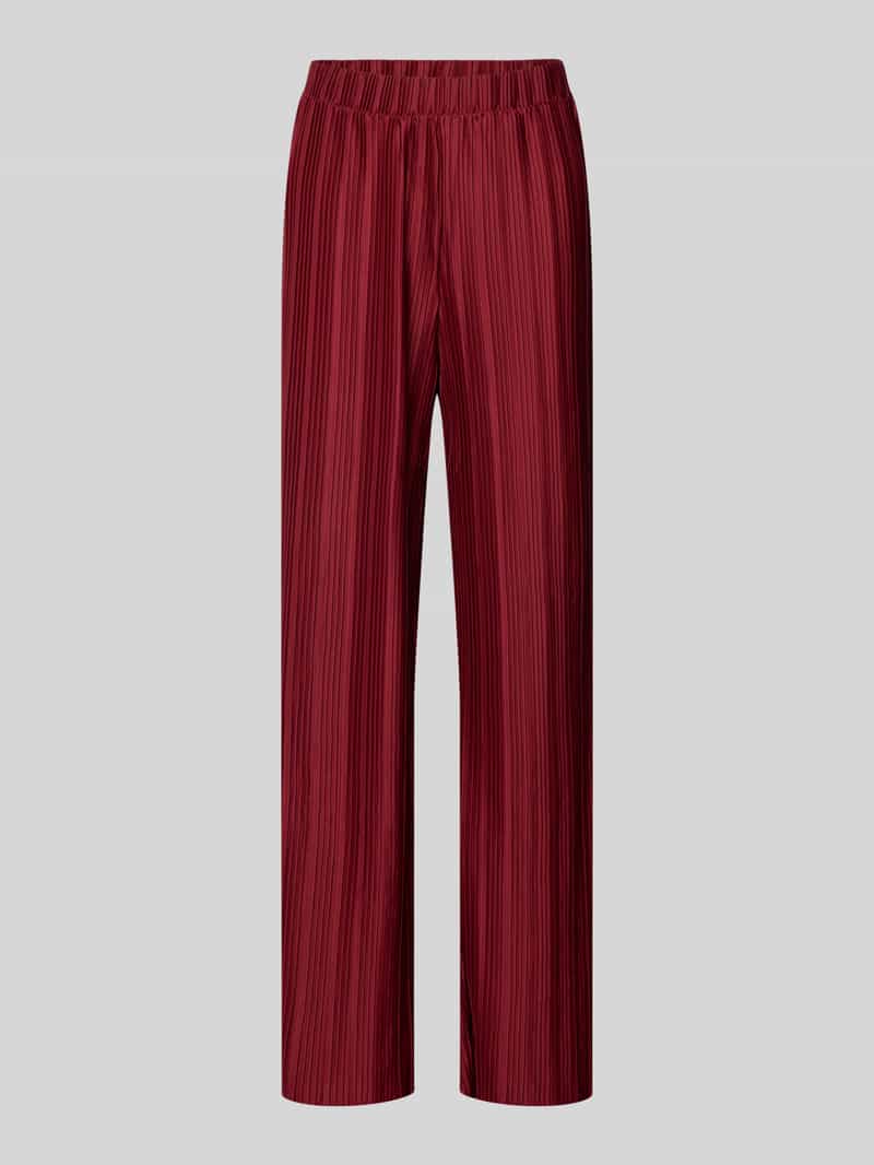 Spodnie materiałowe z szeroką nogawką i plisami model ‘TAHLIA’