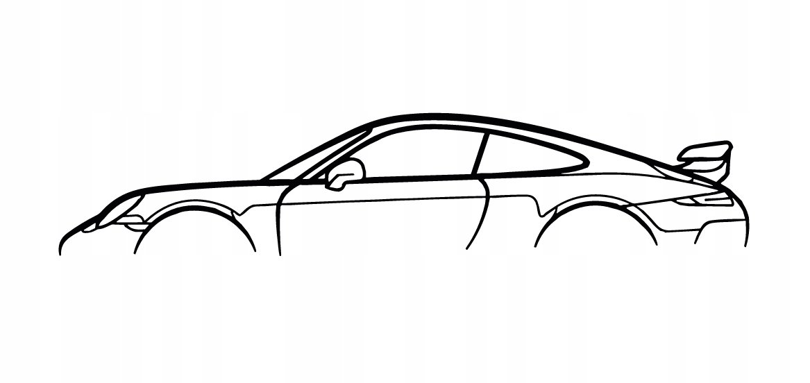 DEKORACJA ścienna Obraz samochód PORSCHE 911 135x28 cm
