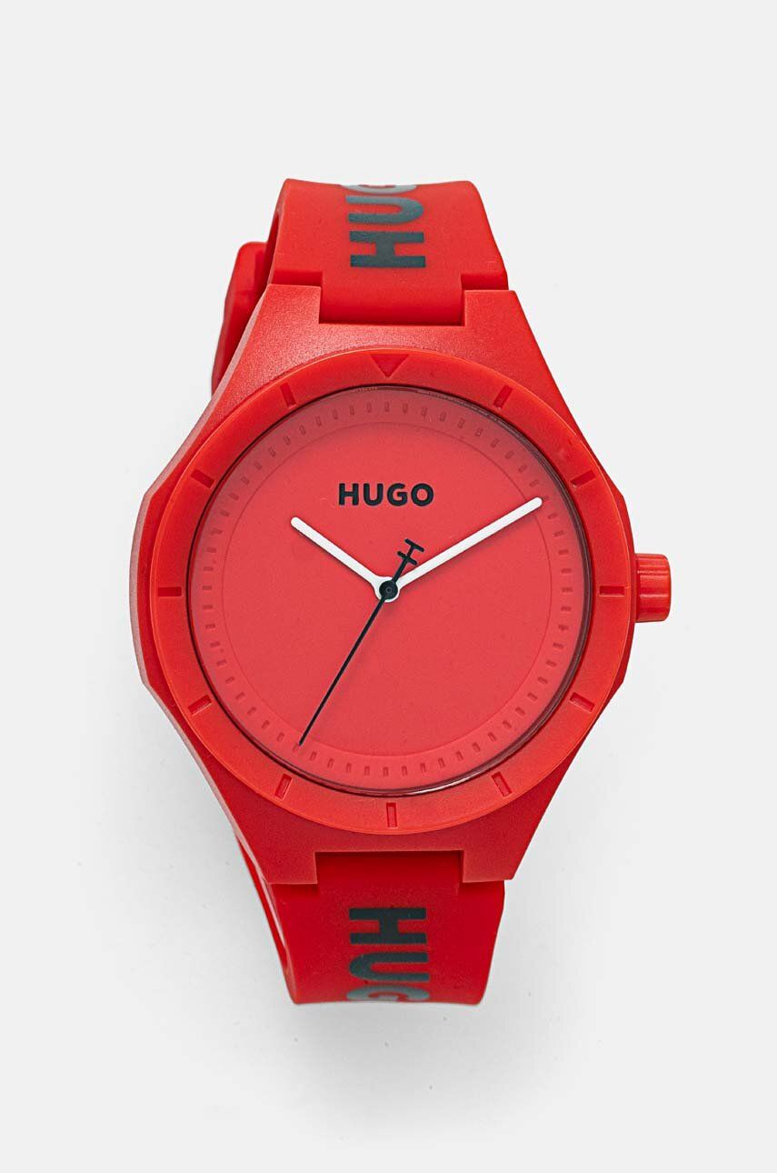 HUGO zegarek męski kolor czerwony 1530346 - Hugo