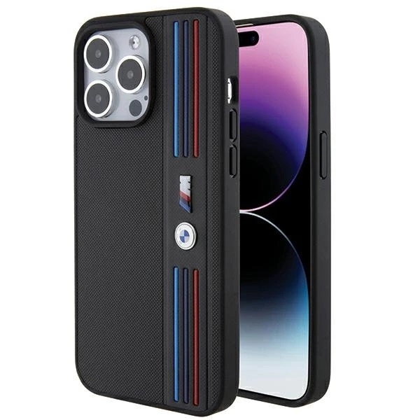 Etui BMW Tricolor M Collection na iPhone 15 Pro Max - czarne