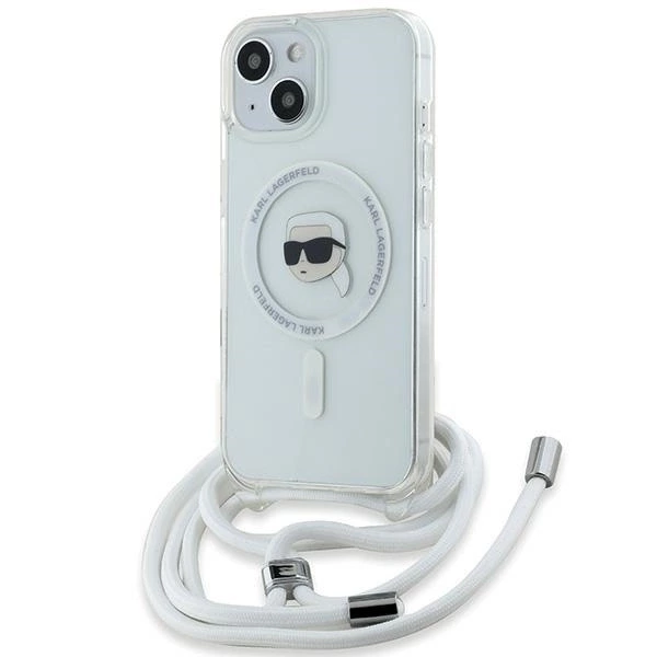 Etui Karl Lagerfeld Crossbody IML Karl Head MagSafe na iPhone 15 / 14 / 13 - przezroczyste