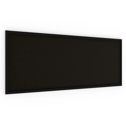 Tablica korkowa czarny kolor korka 100x40 cm rama drewniana lakierowana CZARNA