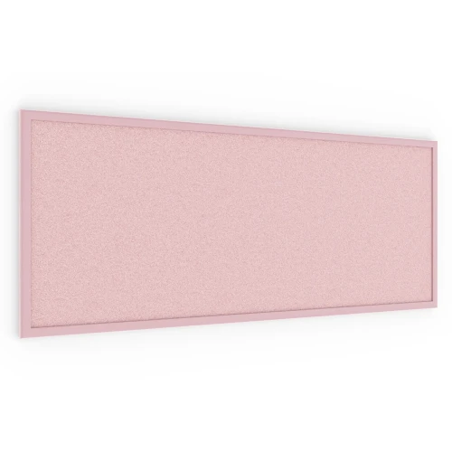 Tablica korkowa różowy kolor korka 100x40 cm rama drewniana lakierowana RÓŻOWA