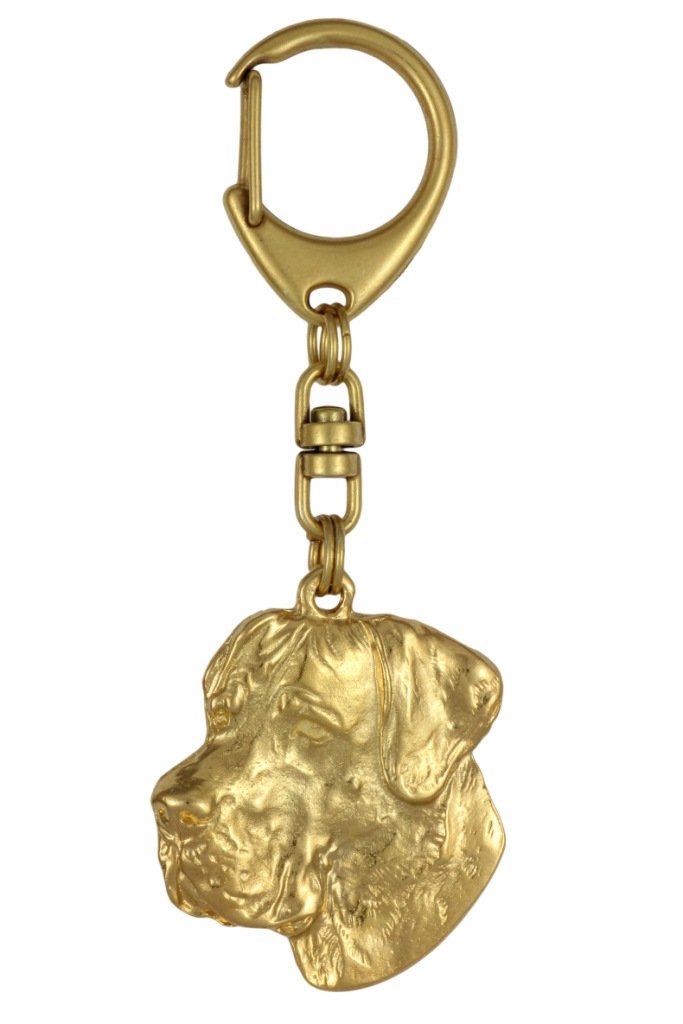 Dog niemiecki II - pozłocony brelok do kluczy z psem, ozdoba torebki, luksusowy dodatek marki Art-Dog