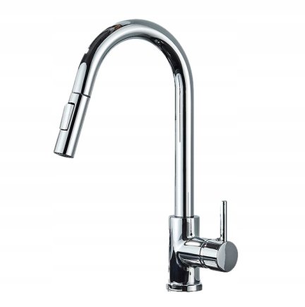 Bateria Kuchenna 2-drożna z Wyciąganą Wylewką Kran Do Kuchni Perlator TOTTO - CHROM