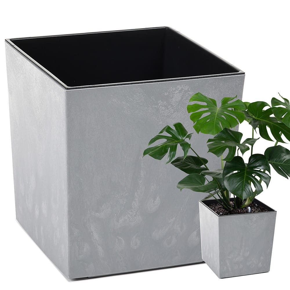 Donica JUKA 190x190 ECO recycled - szary beton LA551-70 LAMELA