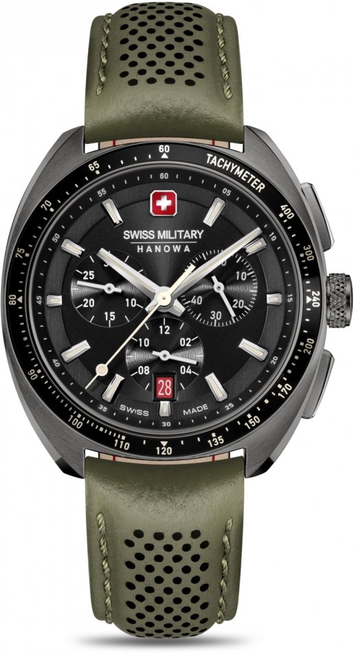 Zegarek męski SWISS MILITARY SMWGC0003340 zielony sportowy