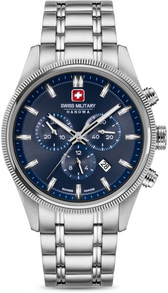 Zegarek męski SWISS MILITARY SMWGI0003104 niebieski klasyczny do pływania