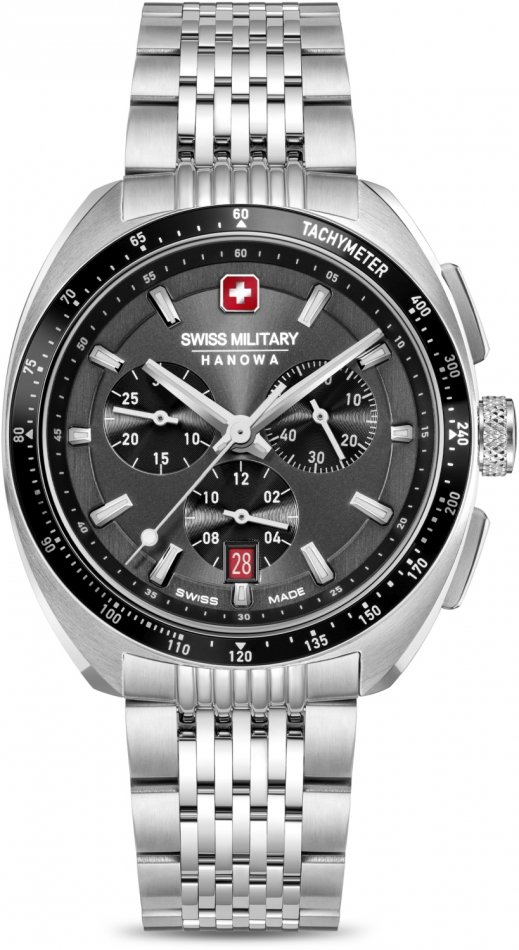 Zegarek męski SWISS MILITARY SMWGI0003302 stalowy sportowy do pływania
