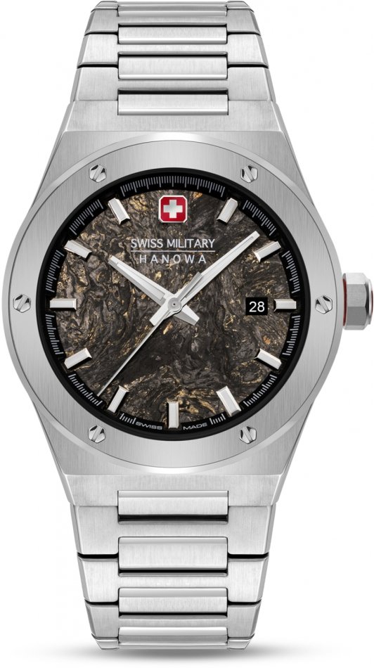 Zegarek męski SWISS MILITARY SMWGH0003601 stalowy klasyczny do pływania