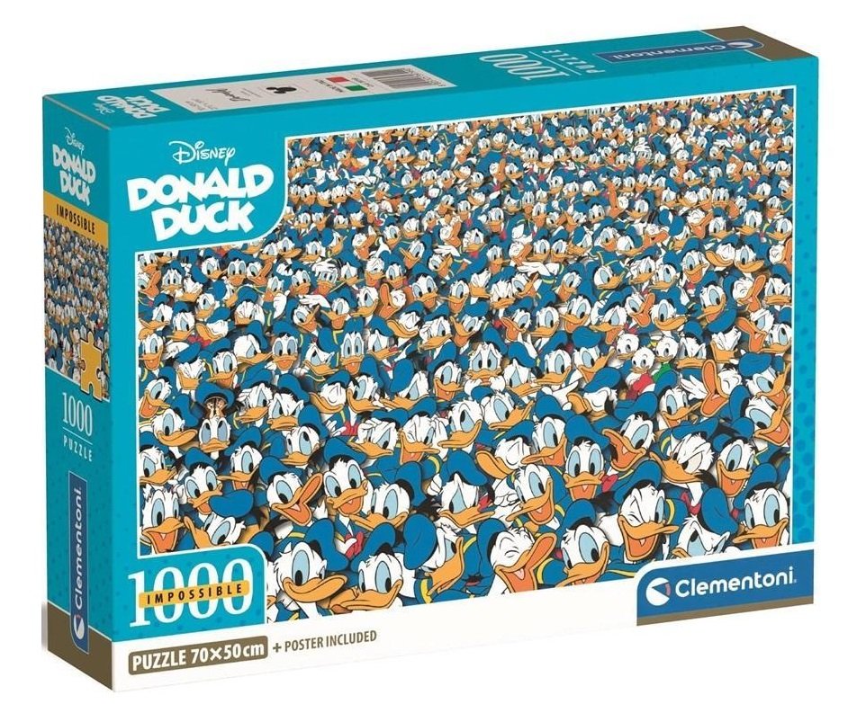 CLEMENTONI Puzzle 1000el Impossible Kaczor Donald