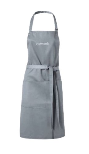 Fartuch kuchenny z logo Thermomix, SZARY, TM6, TM5, TM31 Oryginał VORWERK