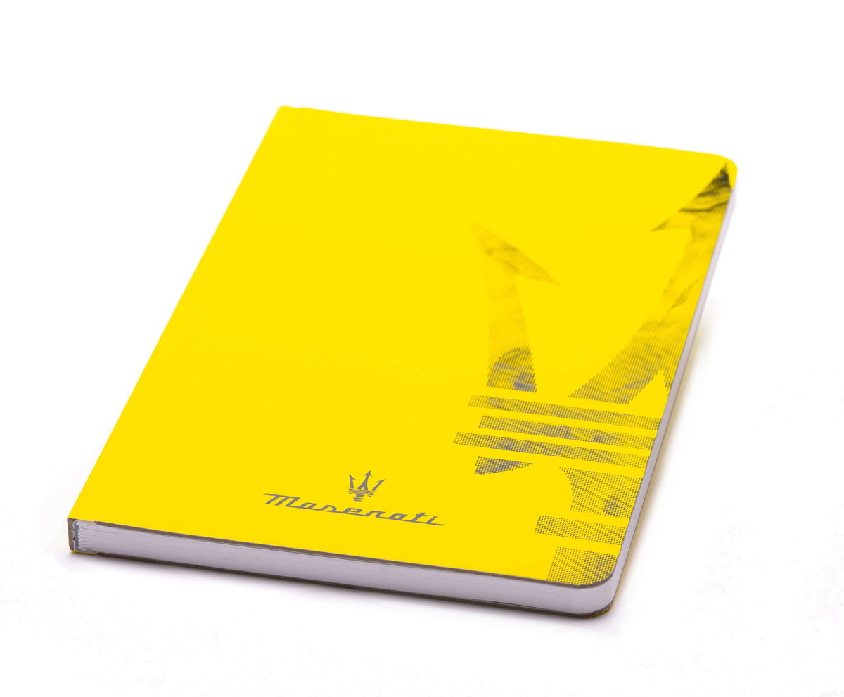 Notatnik Pininfarina A5, linie, Maserati Yellow