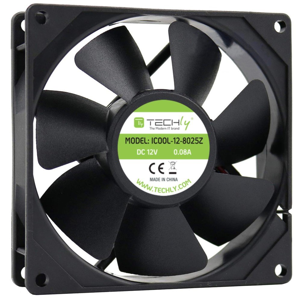 Techly Wentylator PC 80x80x25mm 12V DC Molex 4-Pin