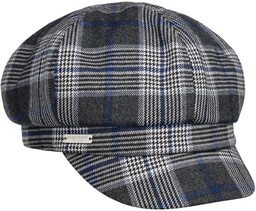 Czapka Kaszkiet Gadiala Check by Seeberger, niebieski, One Size