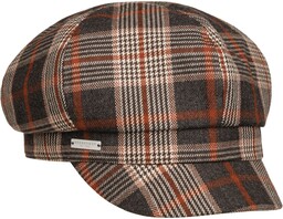 Czapka Kaszkiet Gadiala Check by Seeberger, rdzawy, One Size