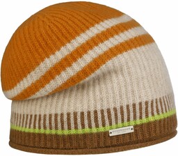 Czapka Kaszmirowa Stripe Headsock by Seeberger, pomarańczowy, One Size