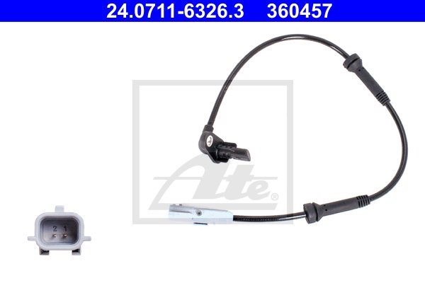Czujnik, prędkość obrotowa koła ATE 24.0711-6326.3