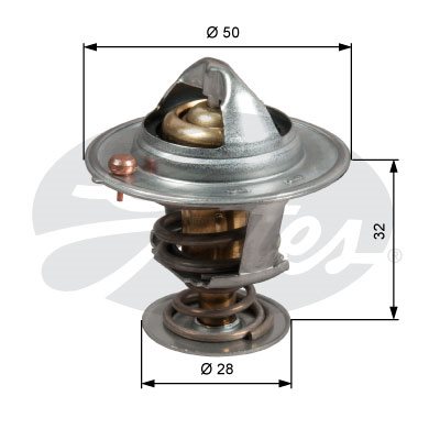 Termostat, płyn chłodzący Gates TH50588G1