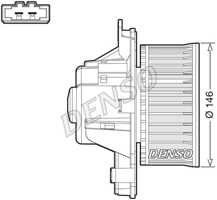 Wentylator wewnętrzny Denso DEA21014