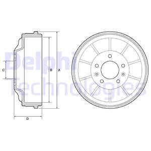 Bęben hamulcowy Delphi BF562